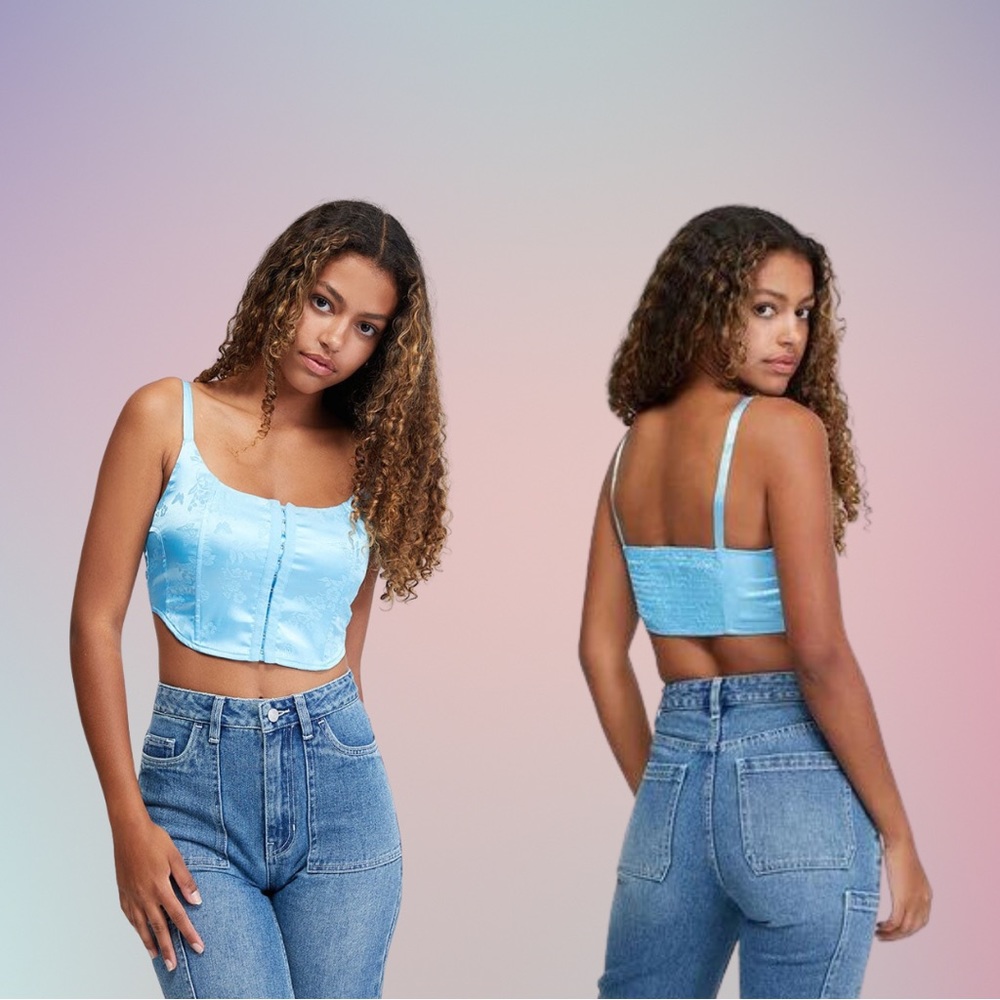 Pacsun LA Hearts Butterfly Corset Top